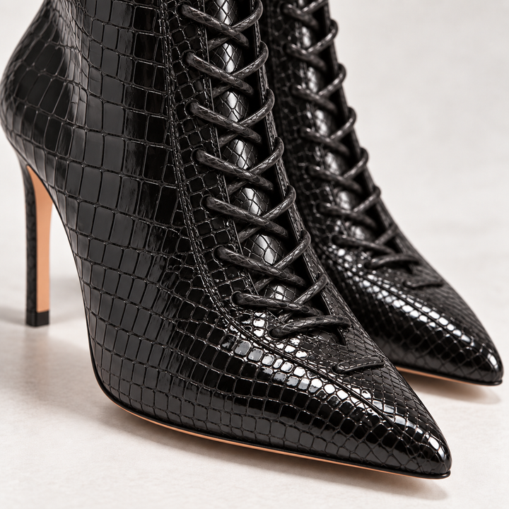 Mara Lace-Up Stiletto Boots