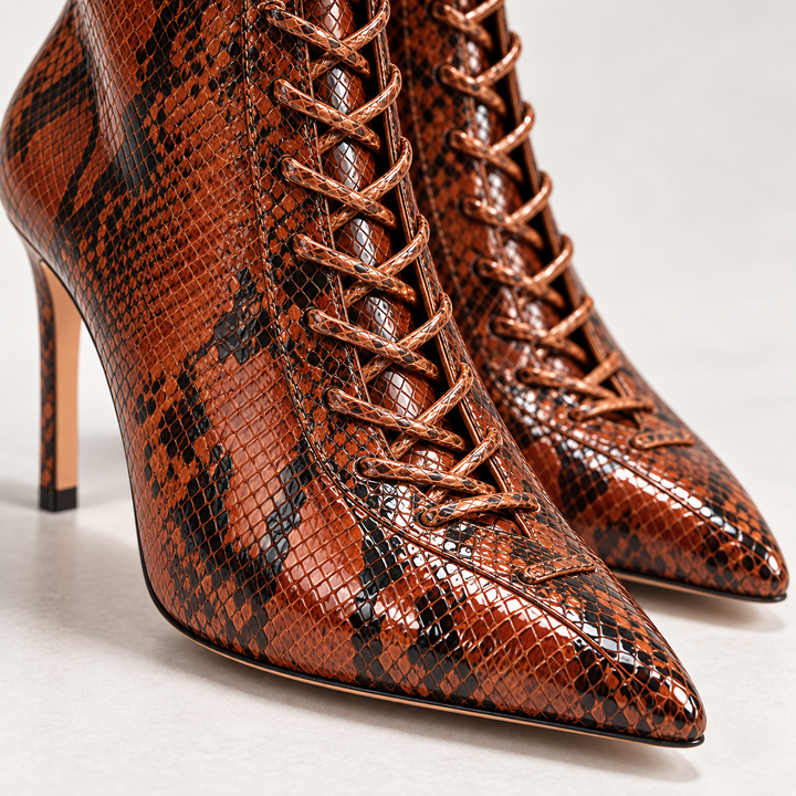 Mara Lace-Up Stiletto Boots