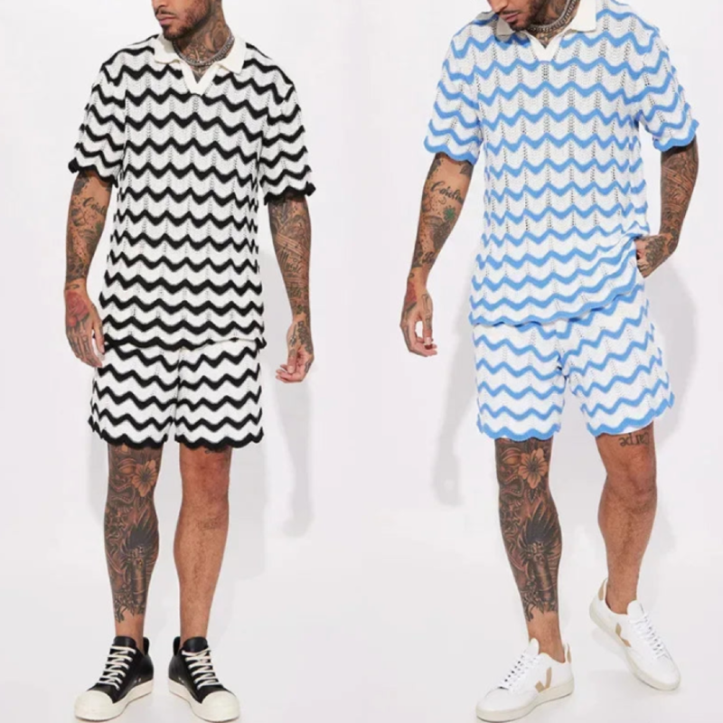 Hudson Knit Polo Set - London Lake