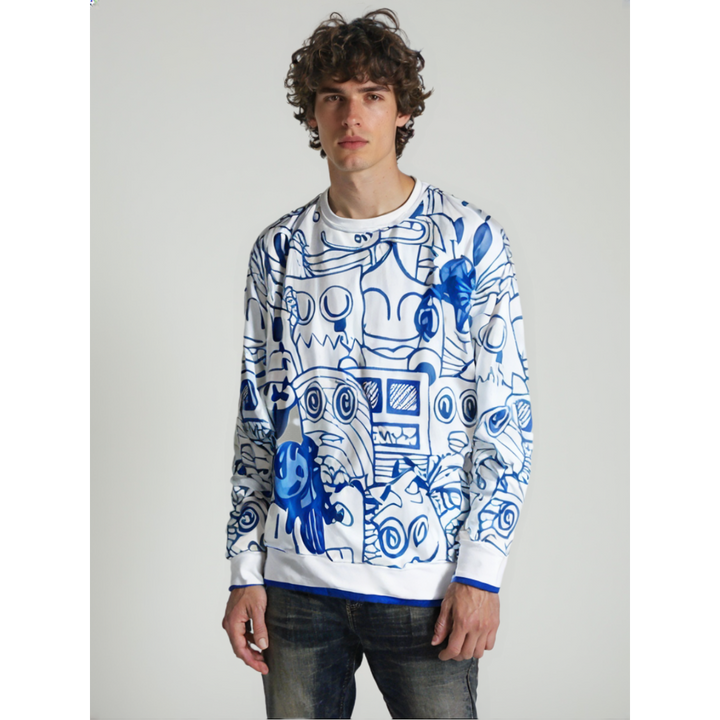 Metro Inkline Crew Neck Pullover - London Lake