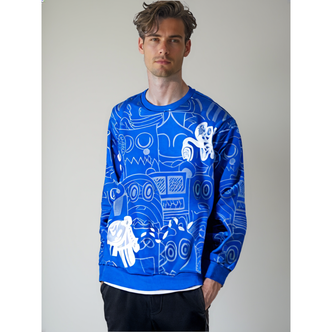 Metro Inkline Crew Neck Pullover - London Lake