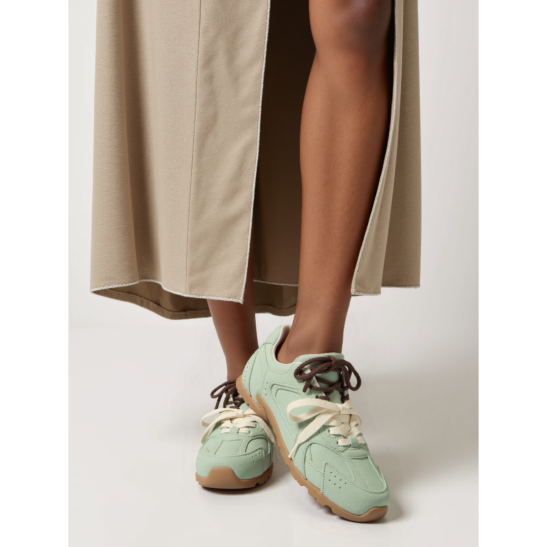 Duo Laced Suede Sneakers - London Lake