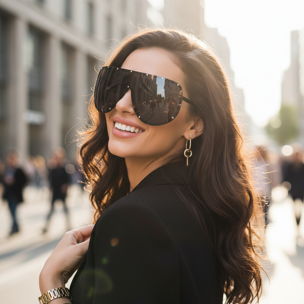 Alessa Visor Sunglasses - London Lake