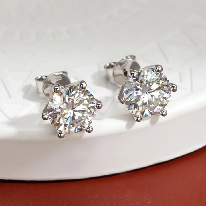 Lyra Glow Moissanite Studs - London Lake