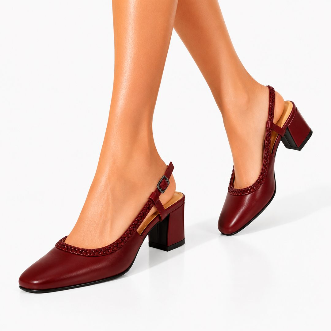Emma Braided Slingback Heels