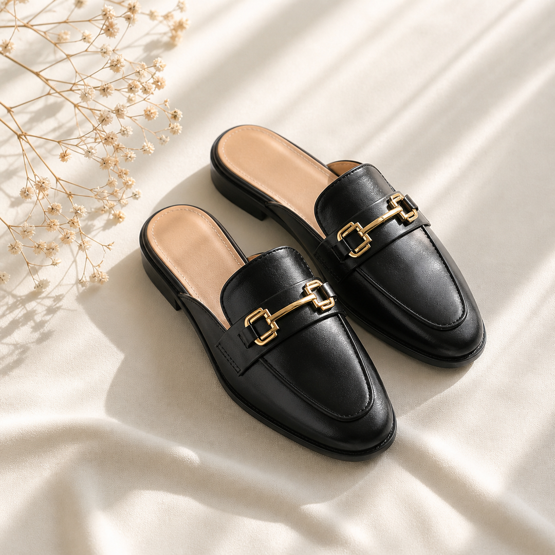 Dianne Flat Mule - London Lake