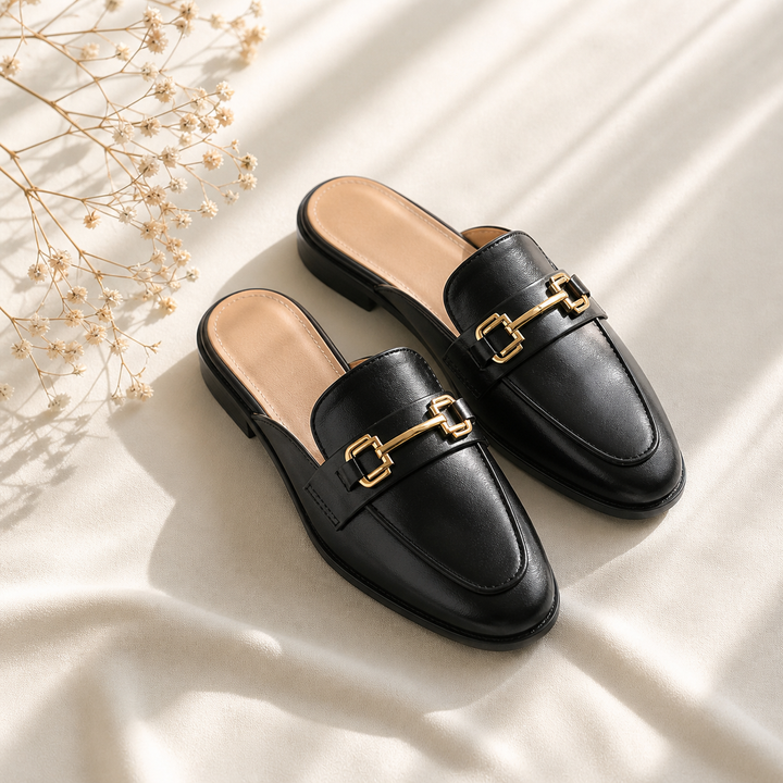 Dianne Flat Mule - London Lake