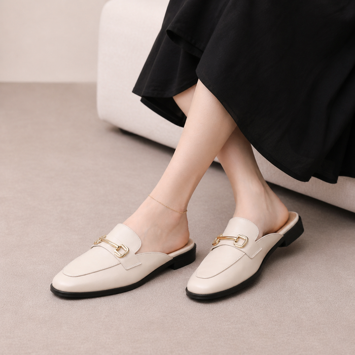 Dianne Flat Mule - London Lake