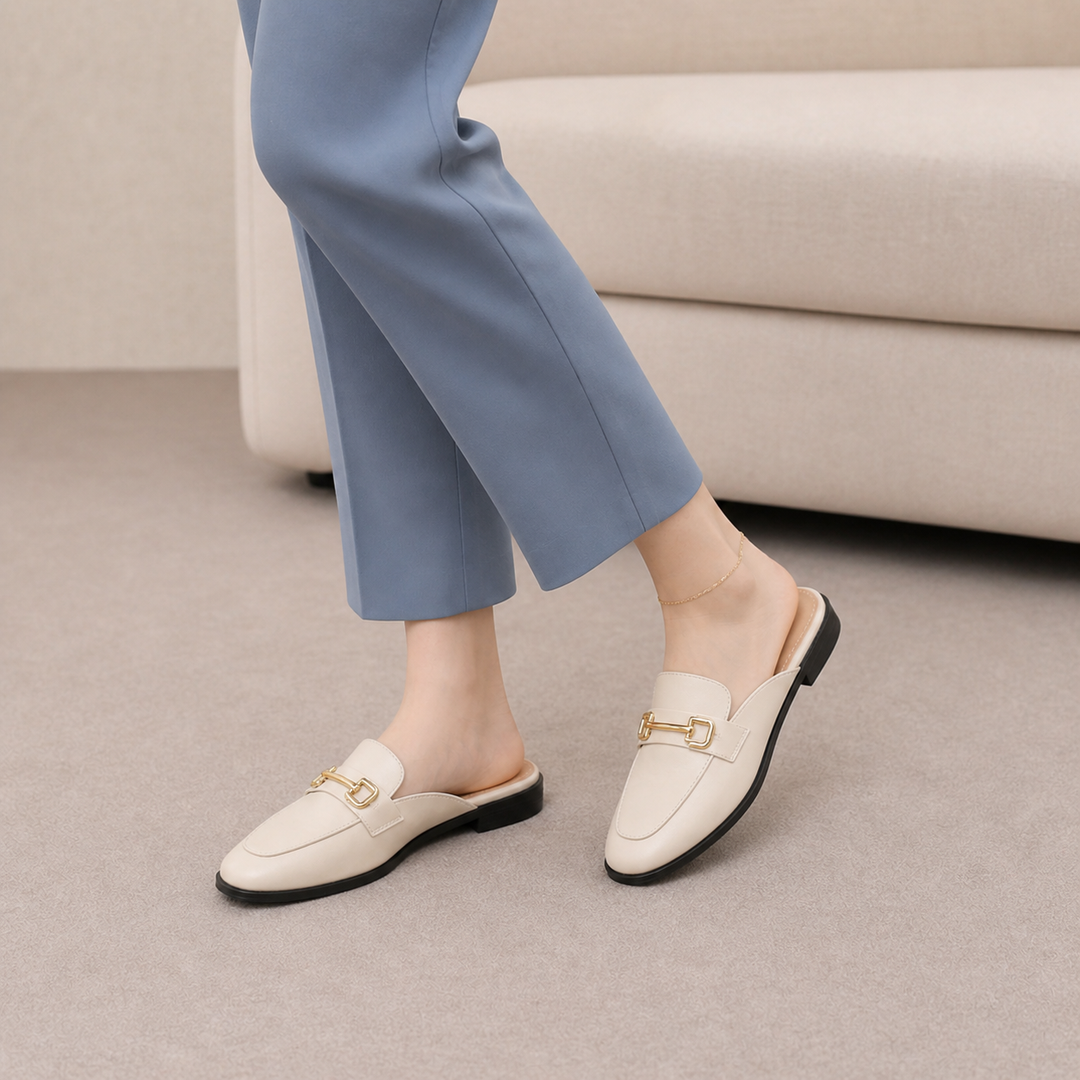 Dianne Flat Mule - London Lake
