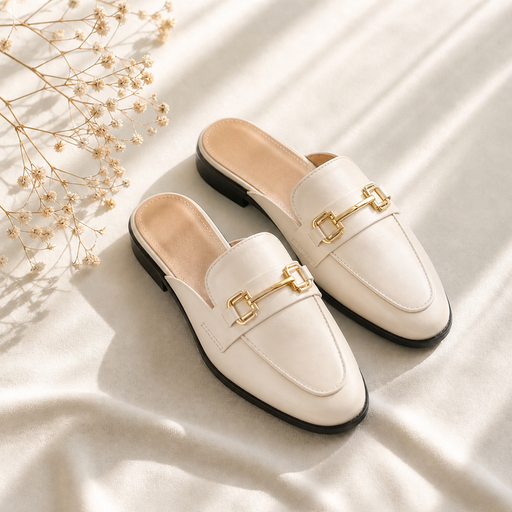 Dianne Flat Mule - London Lake