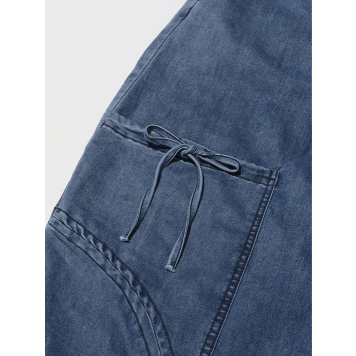 Ella Drawstring Cargo Jeans - London Lake