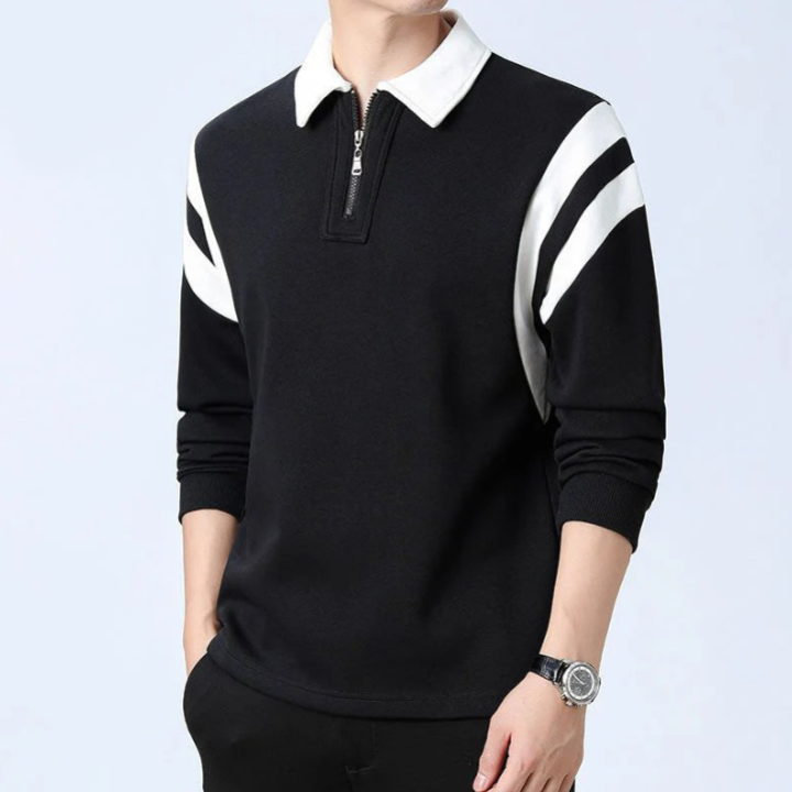 Heritage Cotton Quarter-Zip Sweatshirt - London Lake