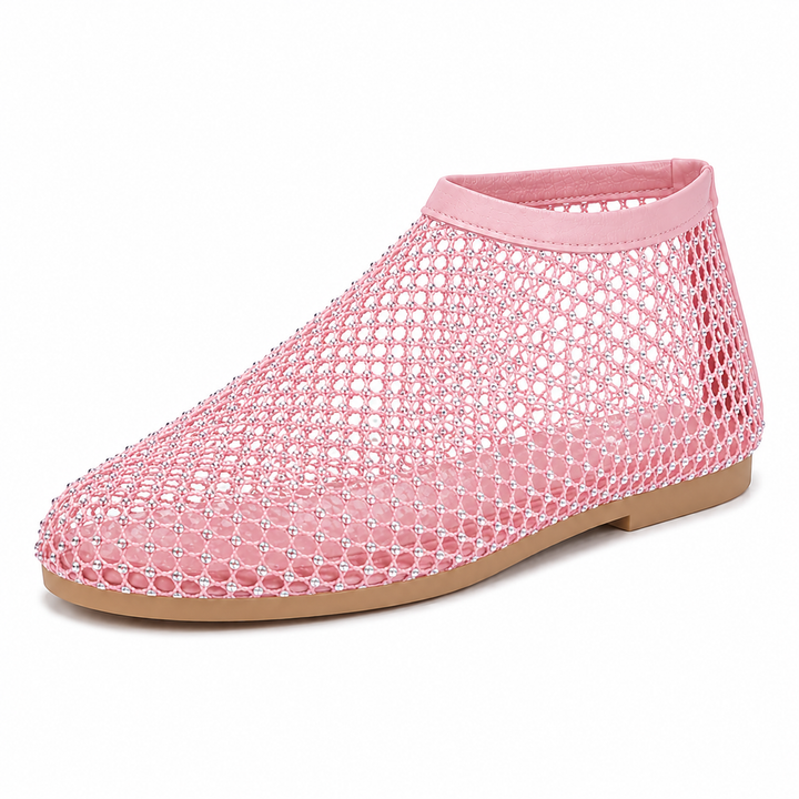 Vanessa Crystal Mesh Flats