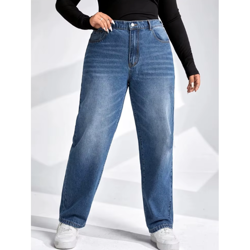 Arianna Straight-Leg Denim Jeans - London Lake
