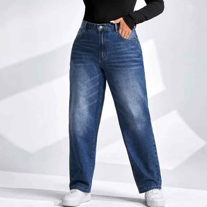 Arianna Straight-Leg Denim Jeans - London Lake