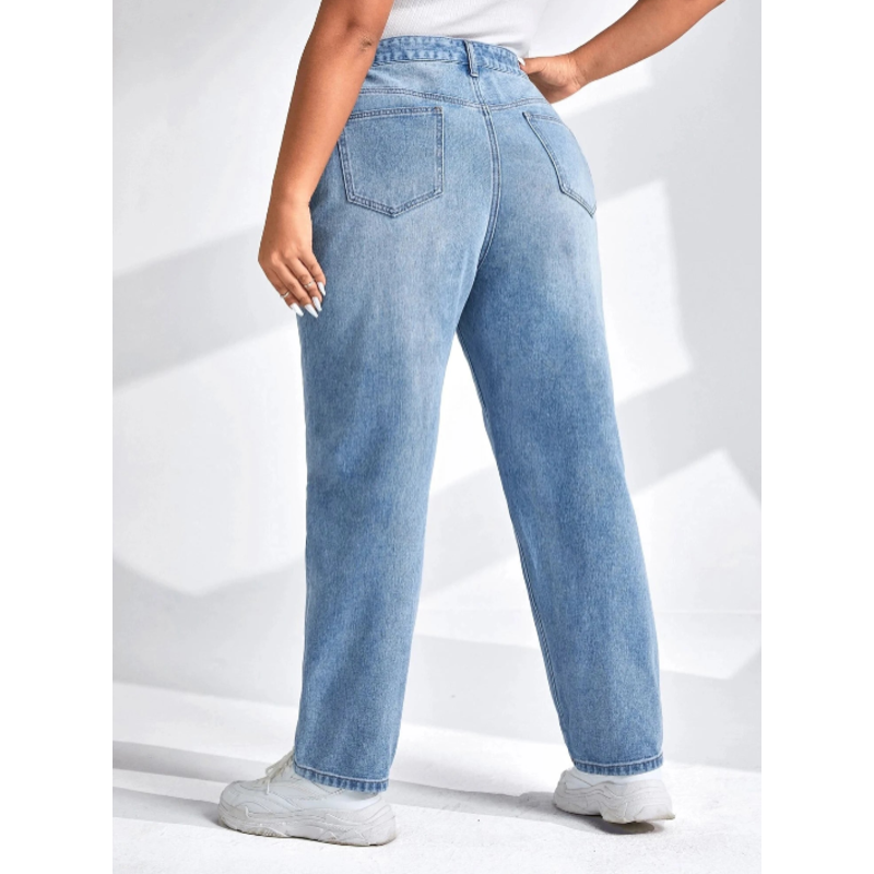 Arianna Straight-Leg Denim Jeans - London Lake