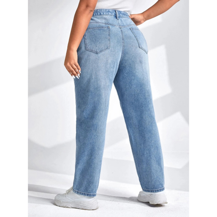 Arianna Straight-Leg Denim Jeans - London Lake