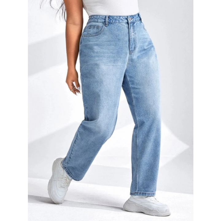 Arianna Straight-Leg Denim Jeans - London Lake