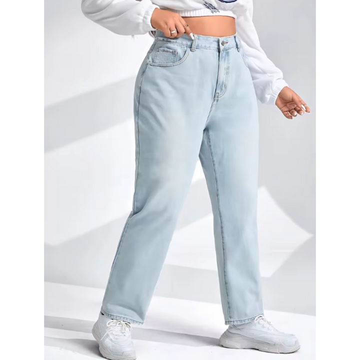 Arianna Straight-Leg Denim Jeans - London Lake