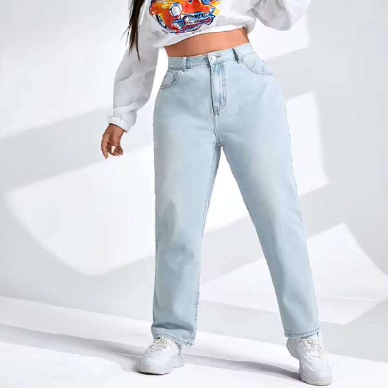 Arianna Straight-Leg Denim Jeans - London Lake