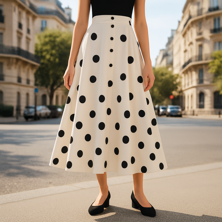 Monet Polka Dot Skirt - London Lake
