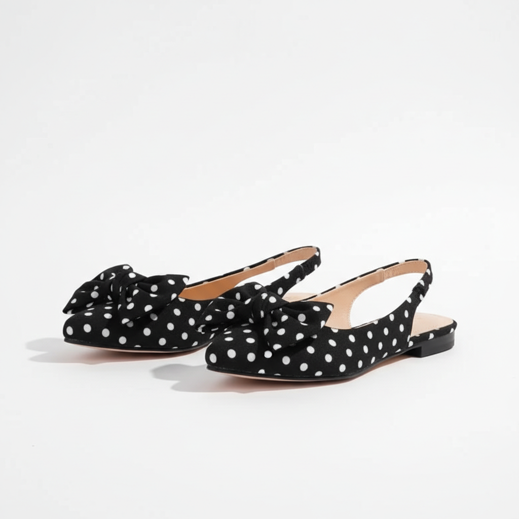Vivienne Bow Slingback Flat - London Lake