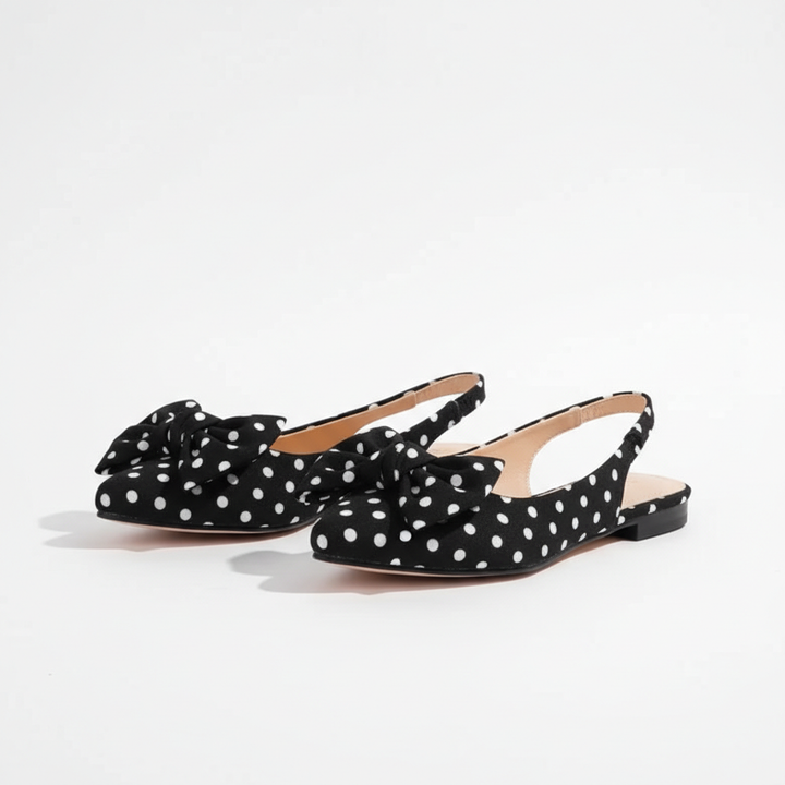 Vivienne Bow Slingback Flat - London Lake