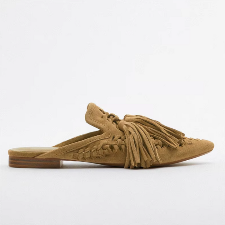 Tassel Fringe Mules - London Lake