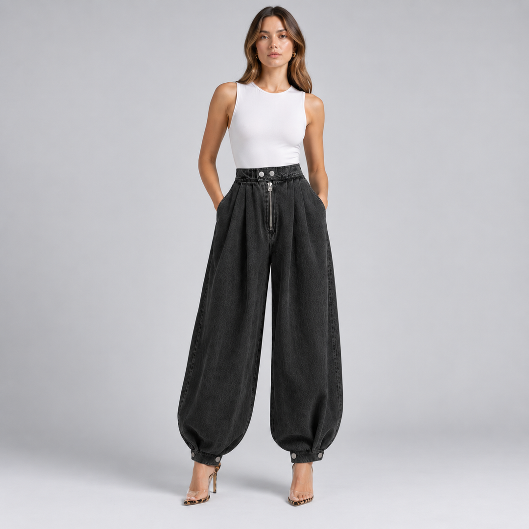 Renee Pleated Balloon Jeans
