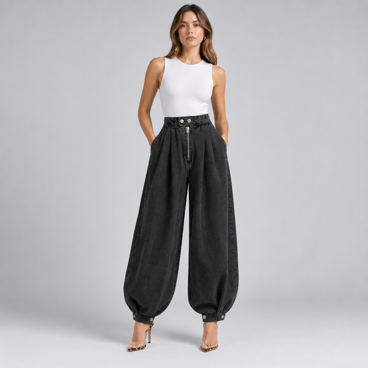 Renee Pleated Balloon Jeans