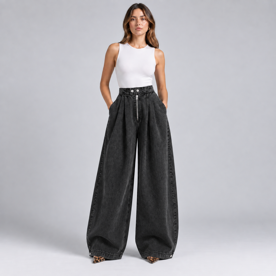 Renee Pleated Balloon Jeans