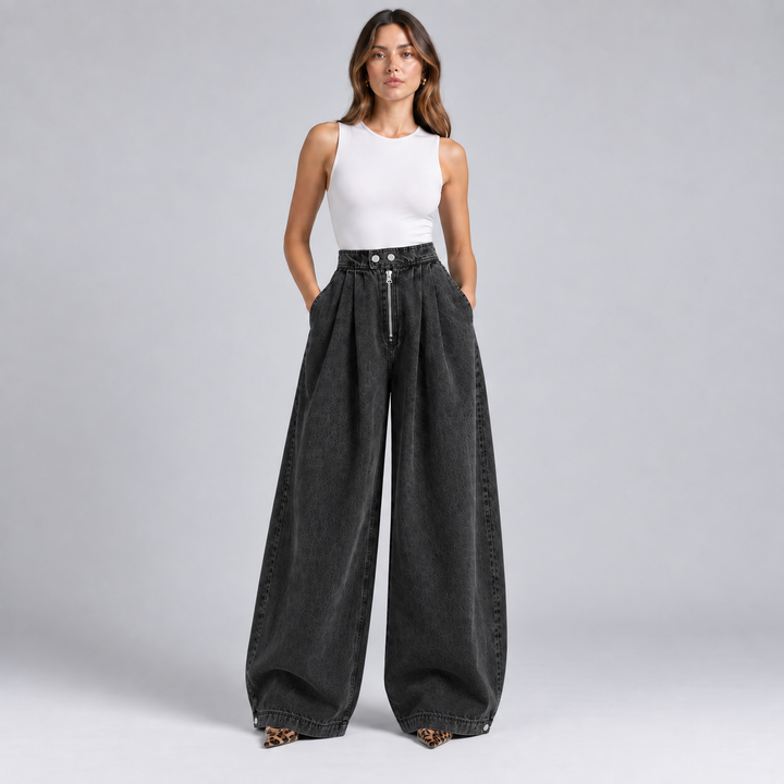 Renee Pleated Balloon Jeans