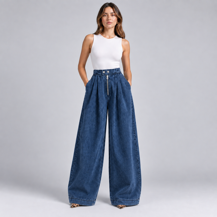 Renee Pleated Balloon Jeans