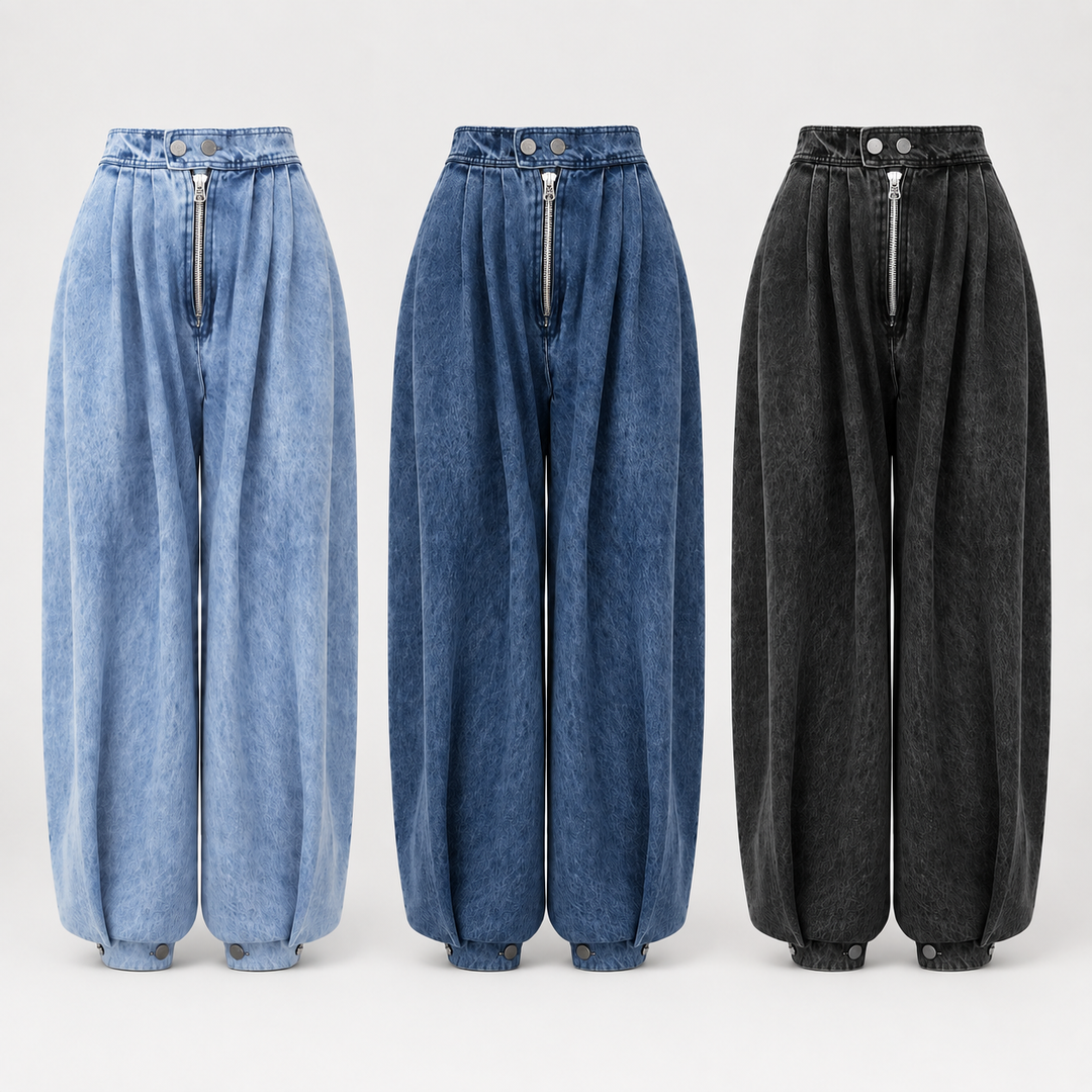 Renee Pleated Balloon Jeans