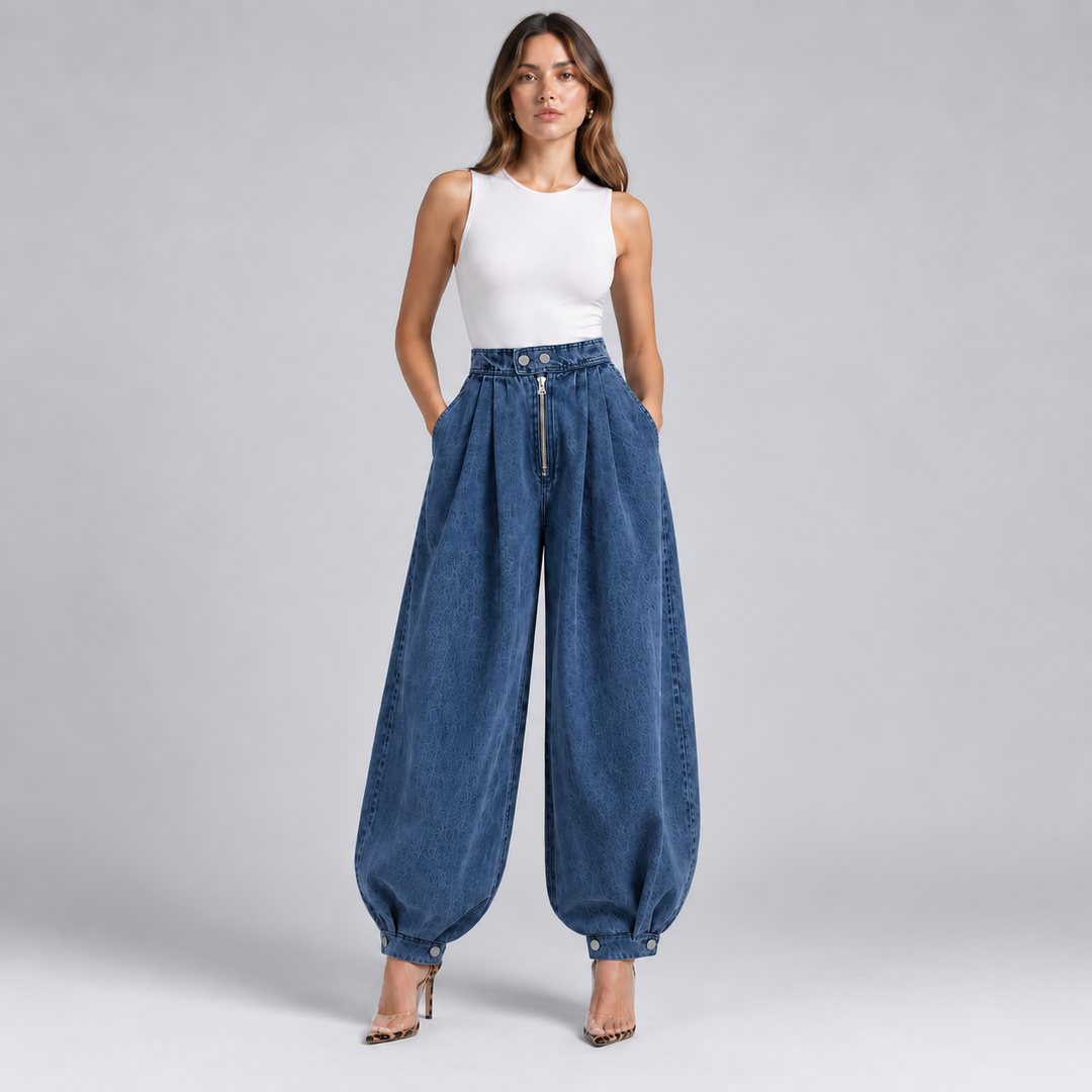 Renee Pleated Balloon Jeans