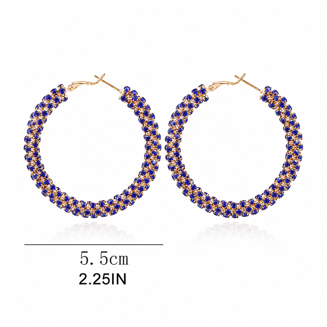 Rhinestone Hoop Earrings