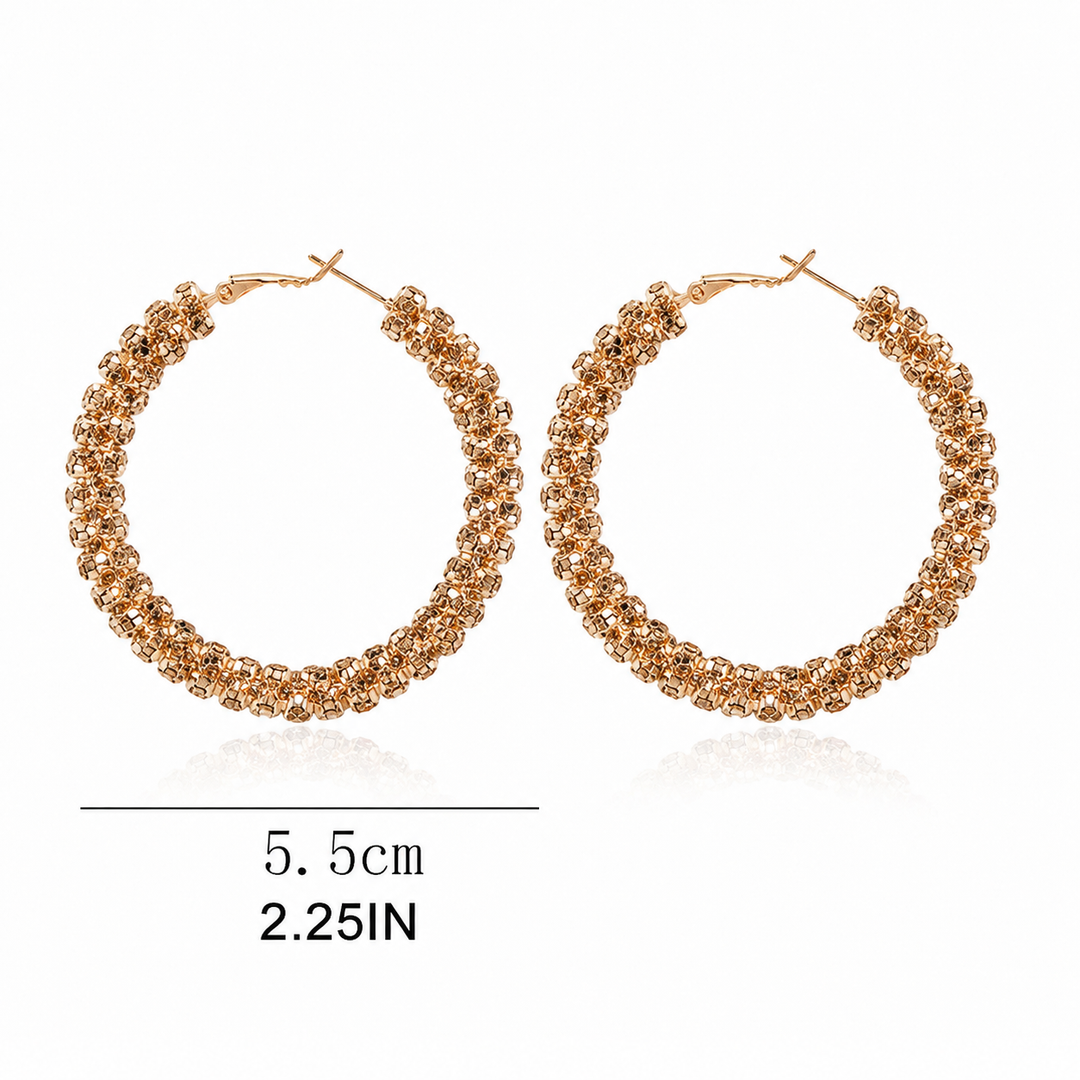 Rhinestone Hoop Earrings