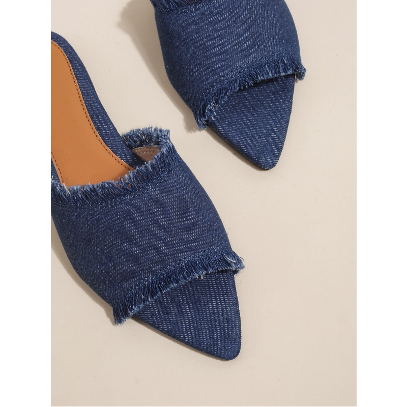 Riviera Denim Slides - London Lake