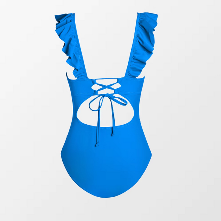 Serena Ruffle One-Piece Swimsuit - London Lake