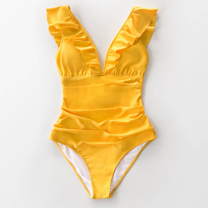 Serena Ruffle One-Piece Swimsuit - London Lake