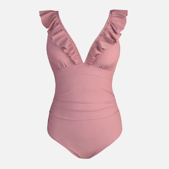 Serena Ruffle One-Piece Swimsuit - London Lake