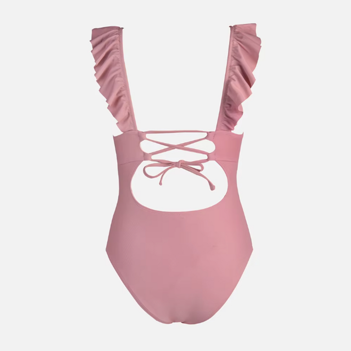 Serena Ruffle One-Piece Swimsuit - London Lake