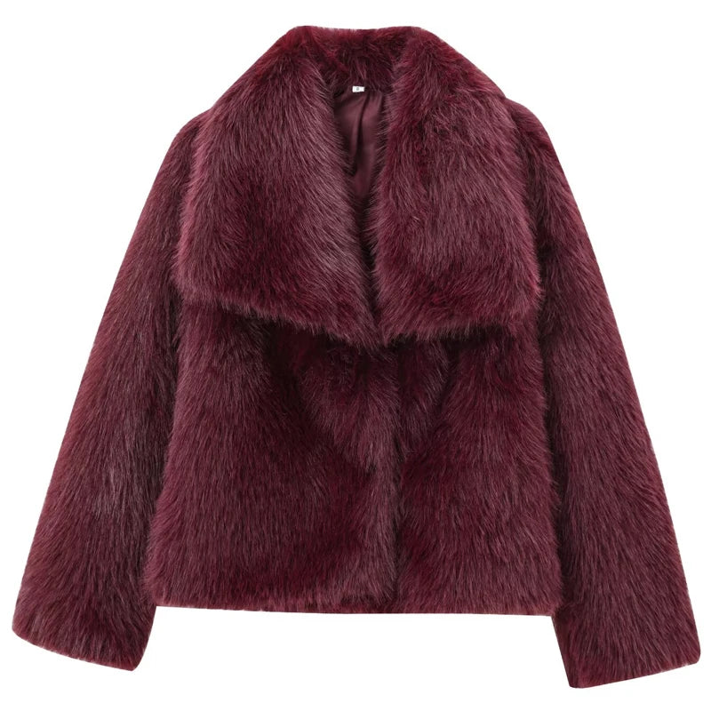Alpine Grace Faux Fur Coat - London Lake