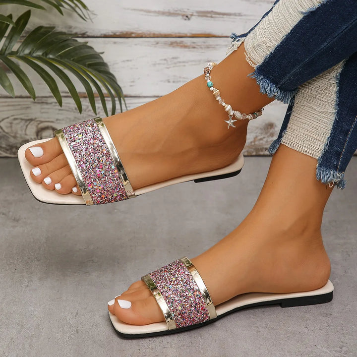 Glitter Charm Sandals - London Lake