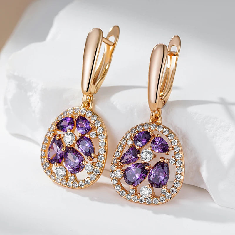 Royal Orchid Drop Earrings - London Lake