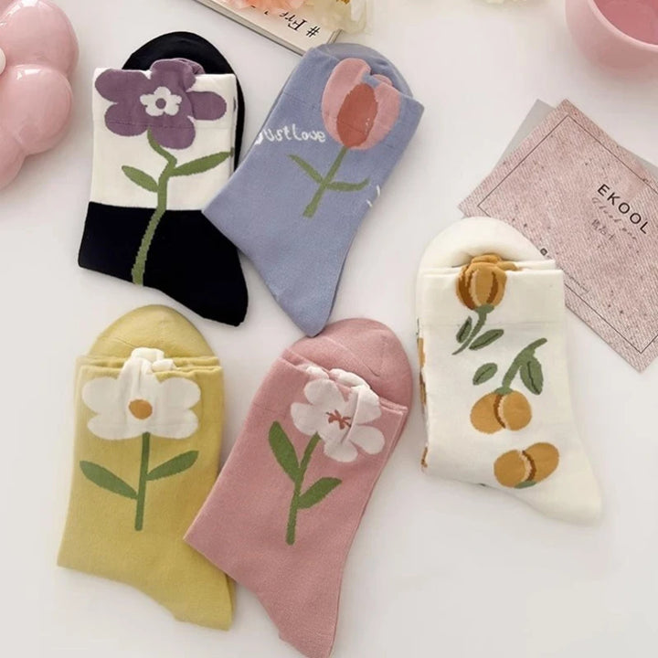 Blush Bloom 5-Pair Sock Bundle - London Lake