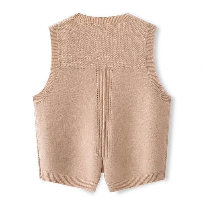 Florence Wool Knit Vest - London Lake