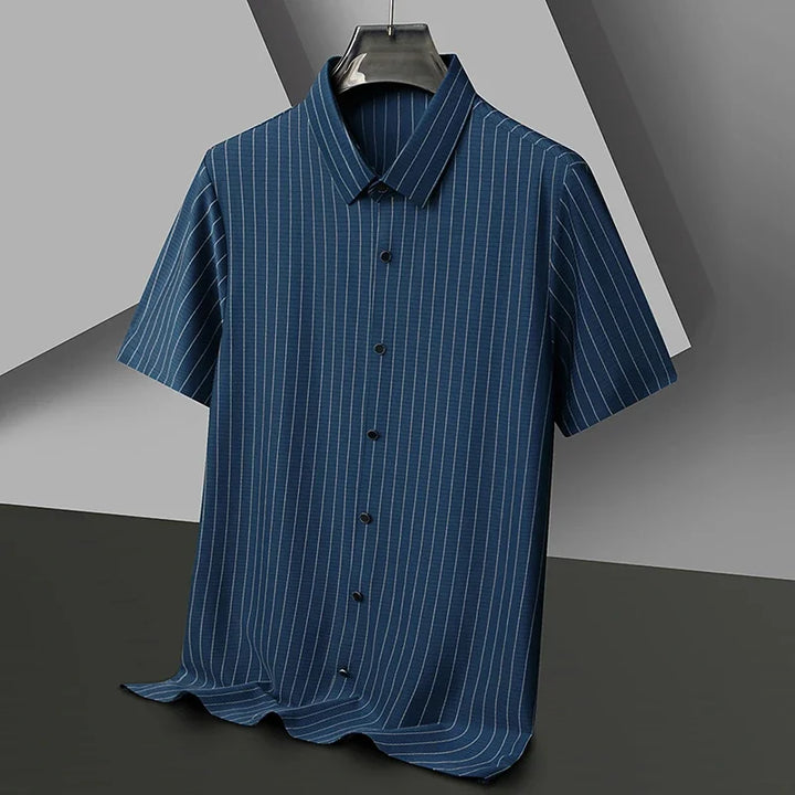 Mason Striped Short-Sleeve Shirt - London Lake