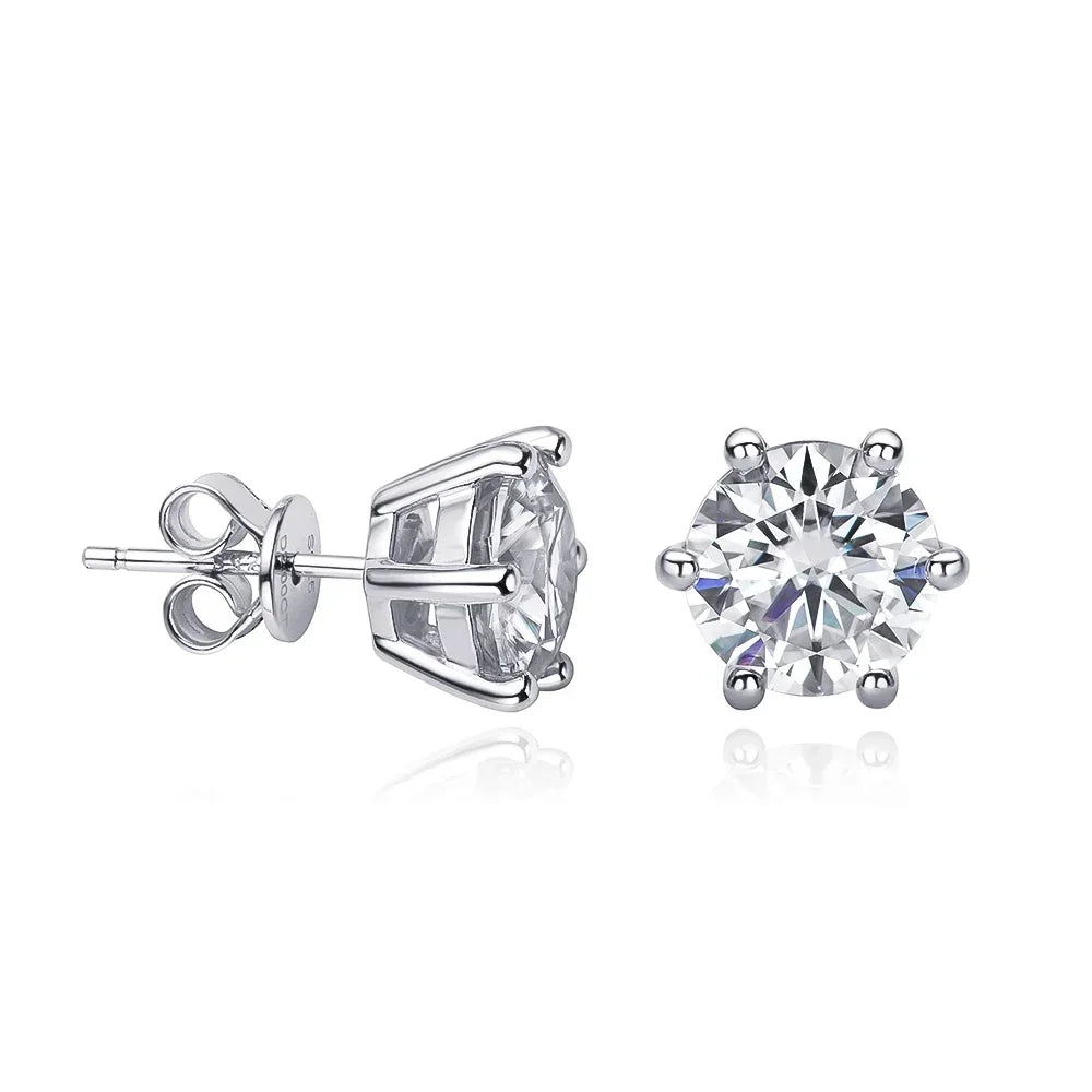 Lyra Glow Moissanite Studs - London Lake