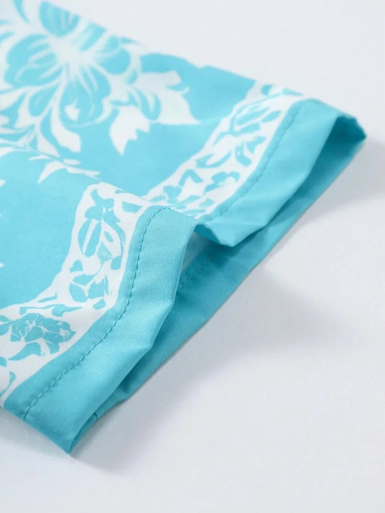 Floral Motif Shirt - London Lake